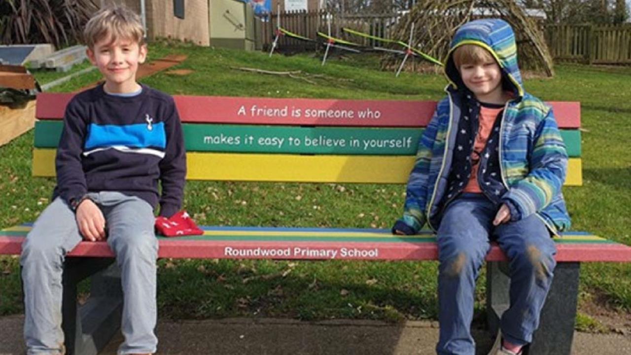 Redrow - News - South Midlands - Roundwood Primary School - Friendship Bench