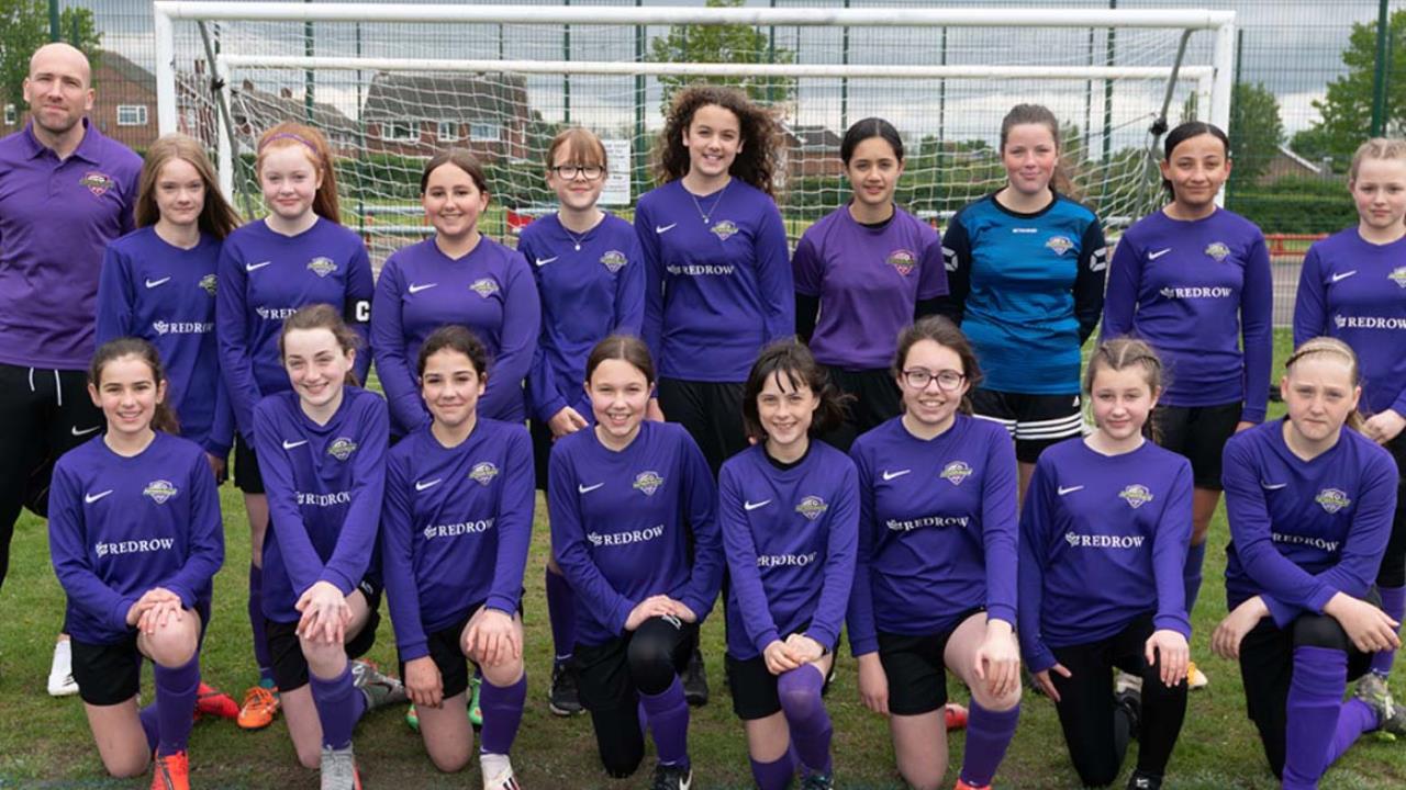 Redrow - News - South Midlands - Huntingdon Girls FC Sponsorship