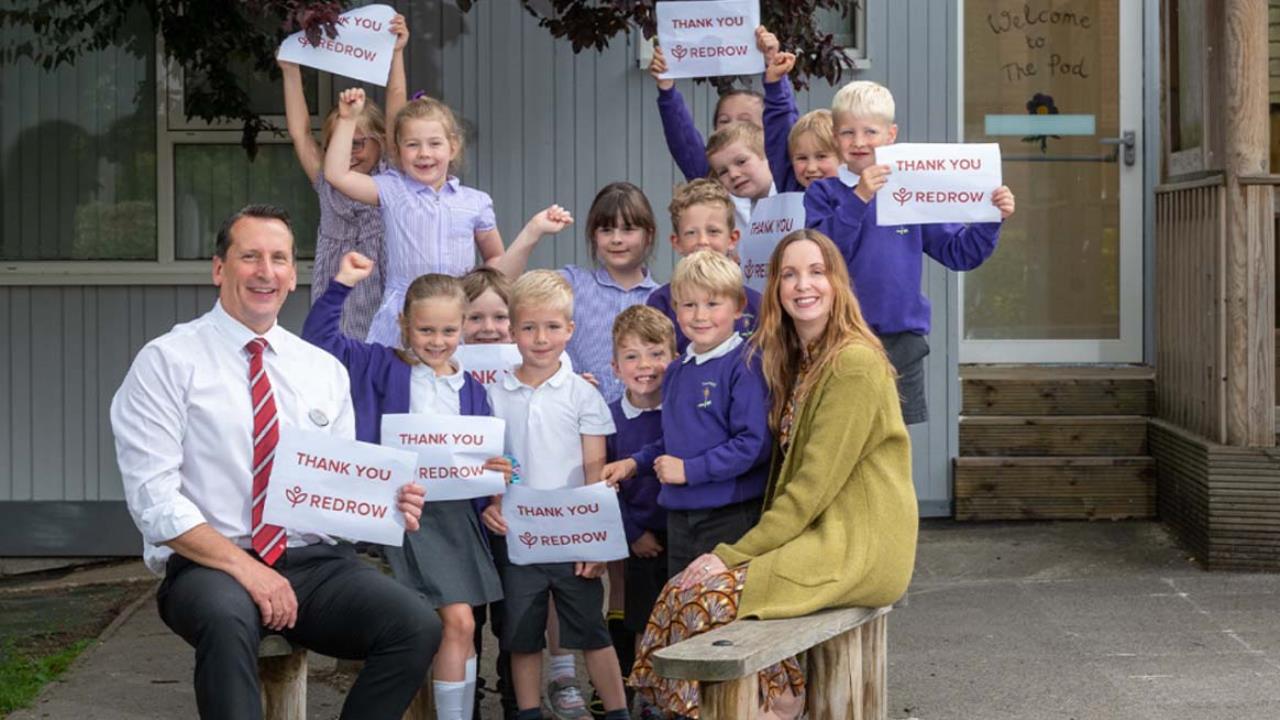 Redrow - News - South Midlands - Therfield First School Donation