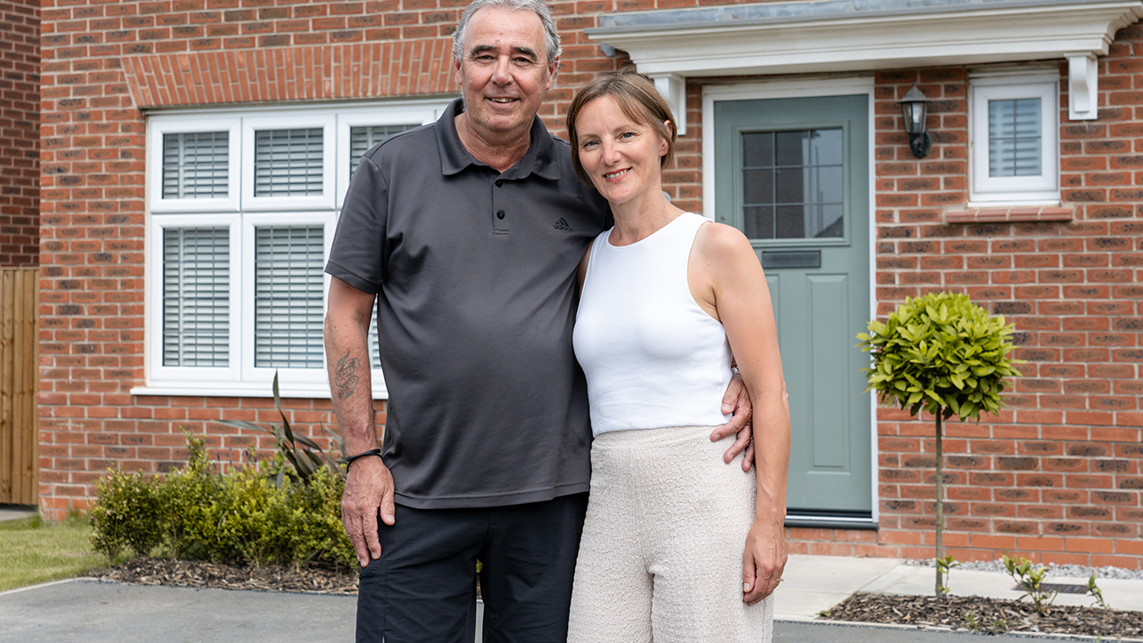 Redrow - Inspiration - Tony and Alison outside their new home