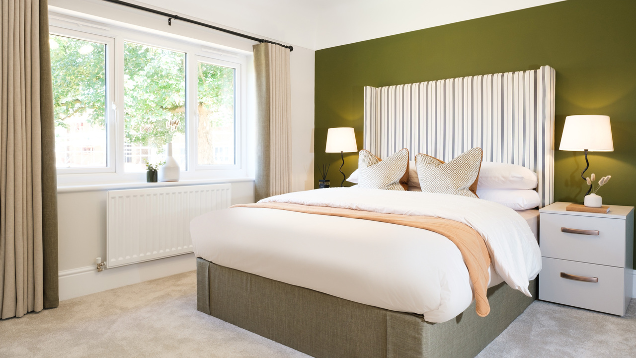 Redrow | Inspiration | A bedroom with a feature wall