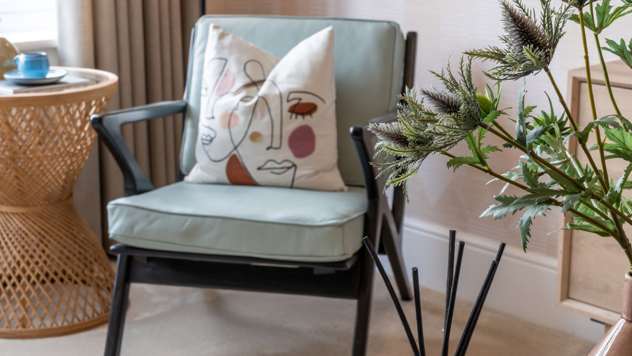 Redrow - Inspiration - Japandi interiors trend - Chair and cushion