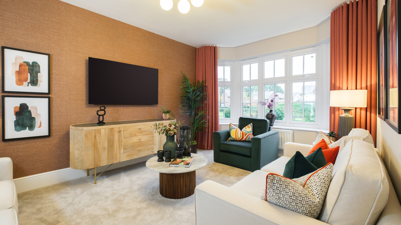 Redrow - Inspiration - Top tips for cleaning a cluttered house - Living room with bay window