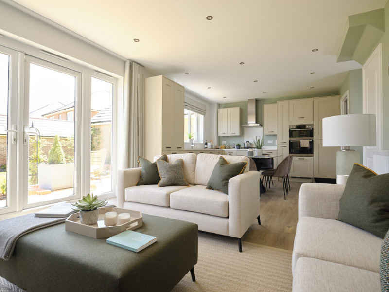 Redrow | Inspiration | kitchen and family area in Redrow home