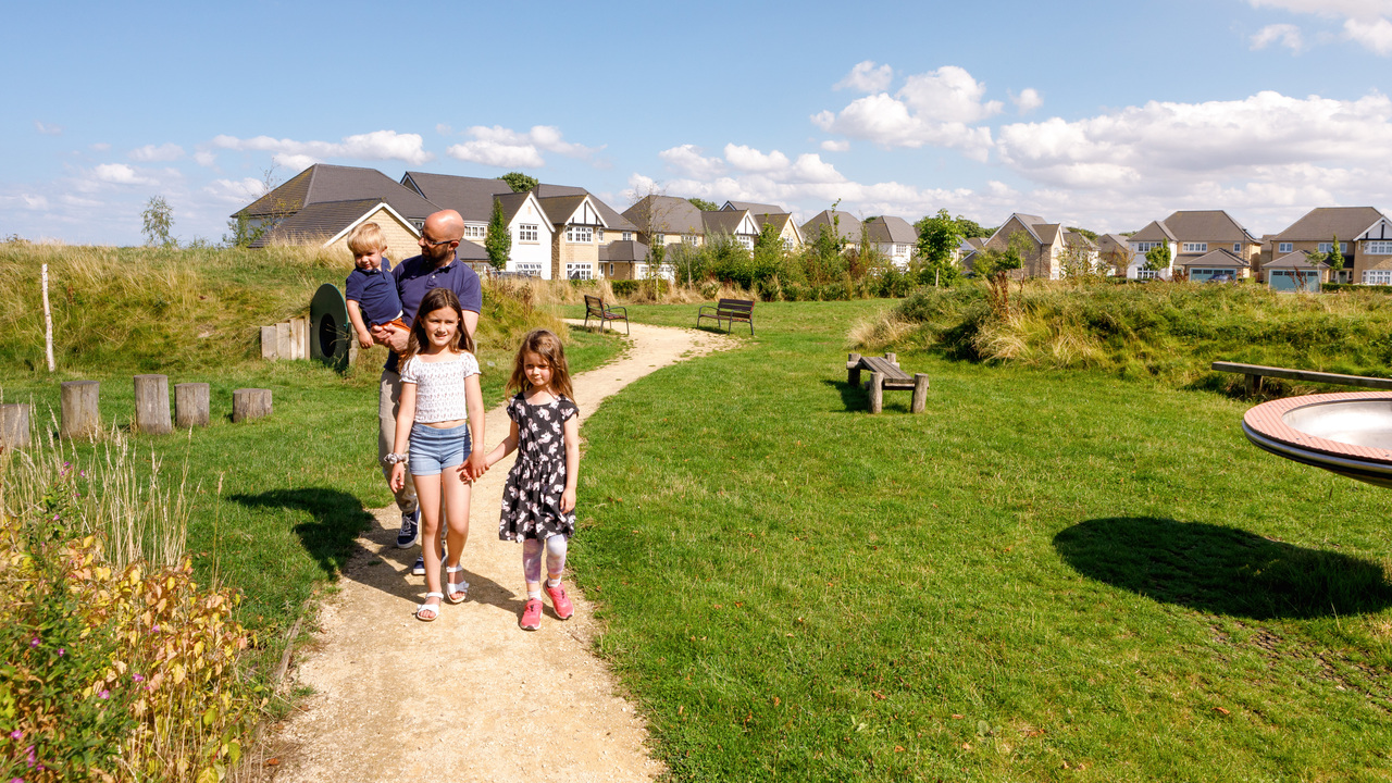 Redrow - Inspiration - Family walking in nature