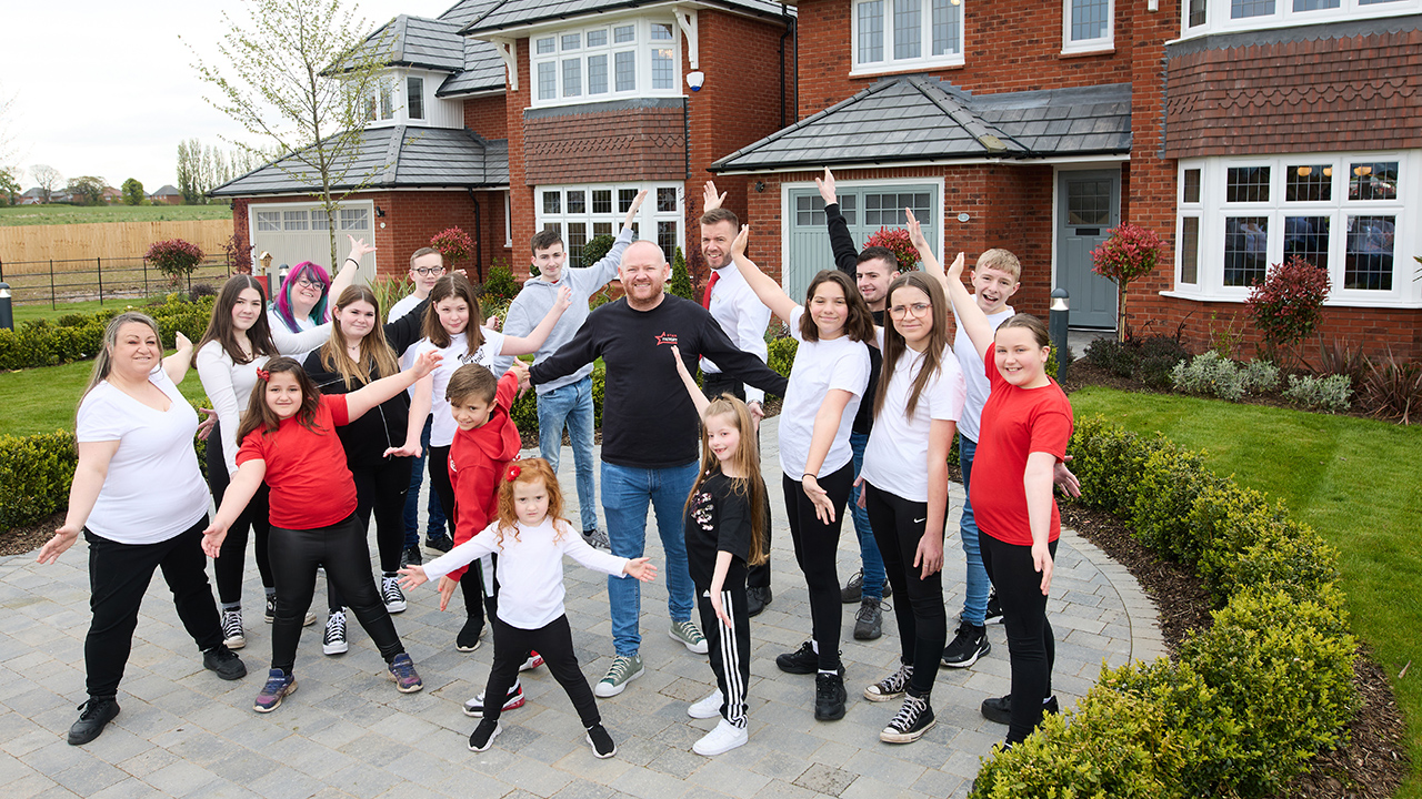 Redrow  Children from The Star Factory with Redrows Simon Woodhouse and James Rooney