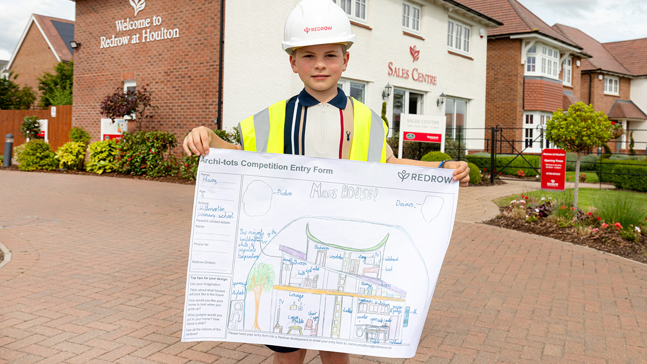 Redrow - News - Harry shows off his winning design at Redrow at Houlton