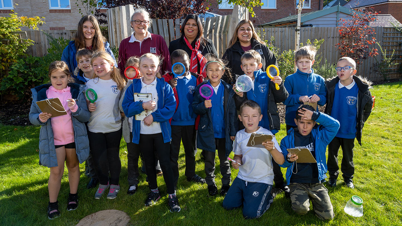 Redrow-Big Bug Competition-Children going on a bug hunt